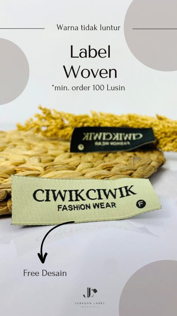 Label Woven Damask - Gambar 3